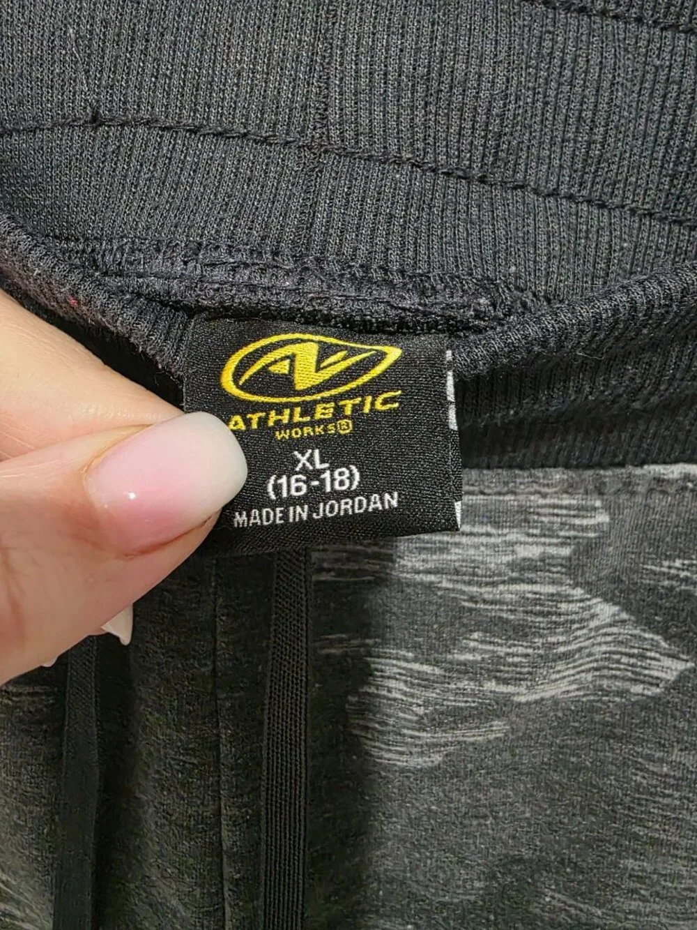 Athletic Works‎ Black Camo Jogger Pants – Size XL (16-18) – Drawstring